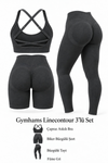 Füme Linecontour Kadın 3’LÜ Seamless Spor Takım(Çapraz Ayarlanabilir Askılı Pedli Bra - Büzgülü Push Up Tayt- Biker Büzgülü Şort)
