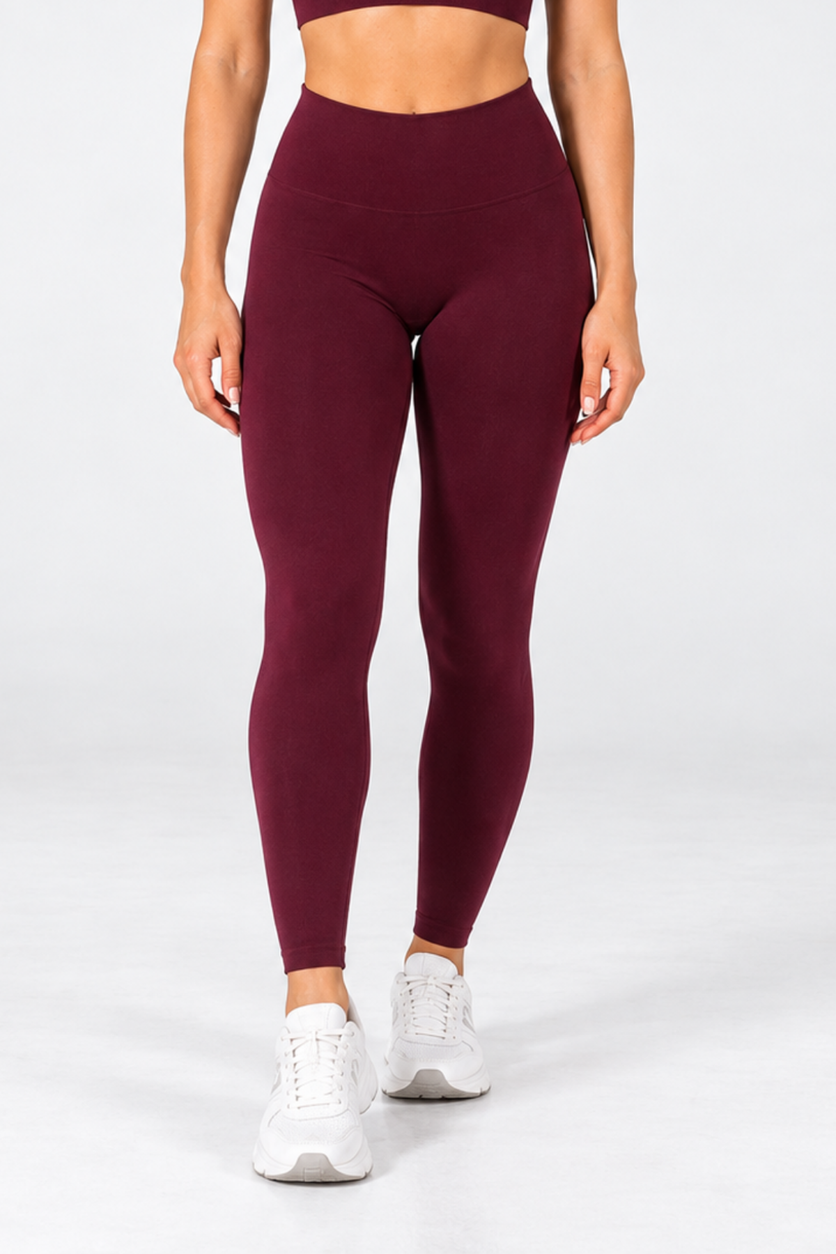 Vişne LineContour Büzgülü Yüksek Bel Seamless Push Up Spor Kadın Tayt