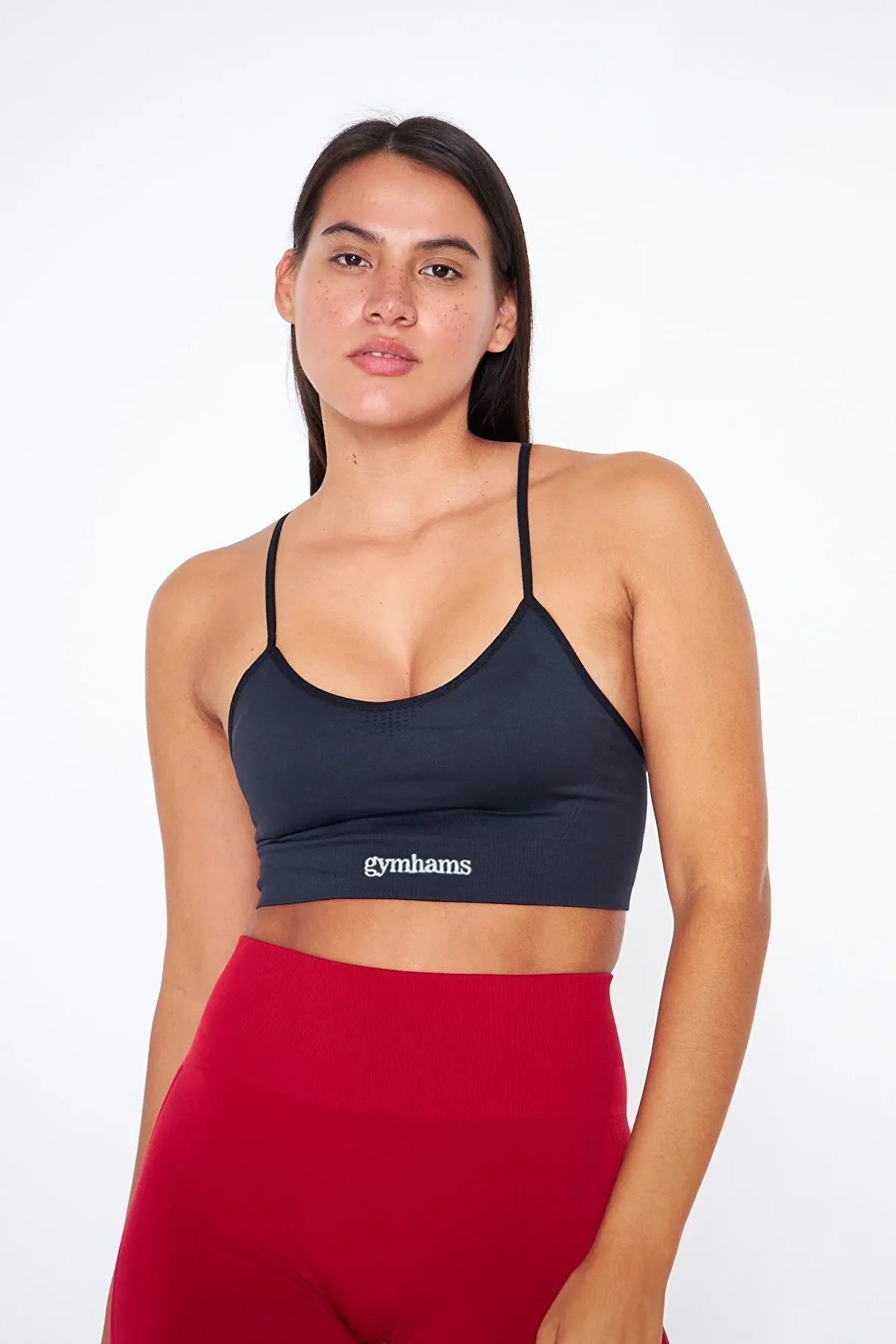Füme Askılı Pedli Spor Kadın Bra – Dikişsiz (Seamless) Sporcu Sütyeni