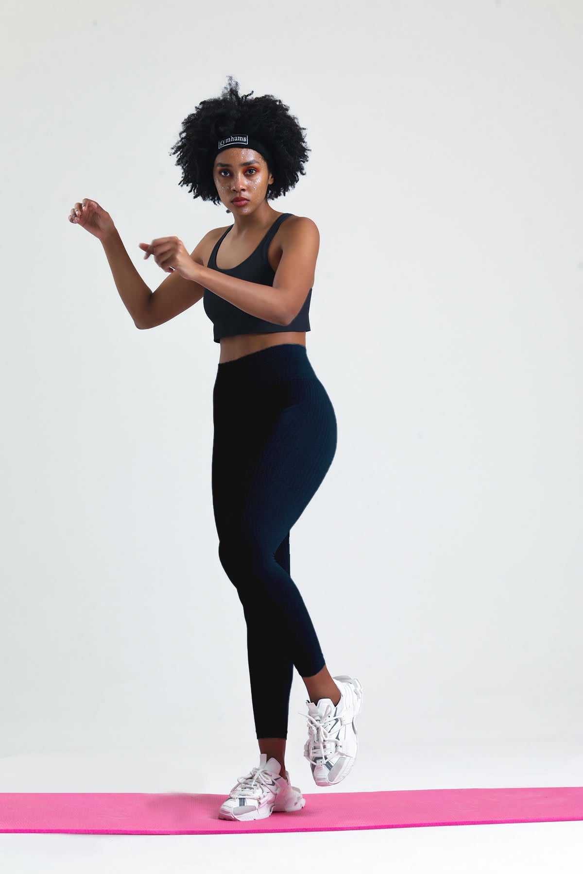 Midnight (Koyu Lacivert/Füme) Kalçası Büzgülü Kalça Şekillendirici Push Up Kadın Spor Tayt