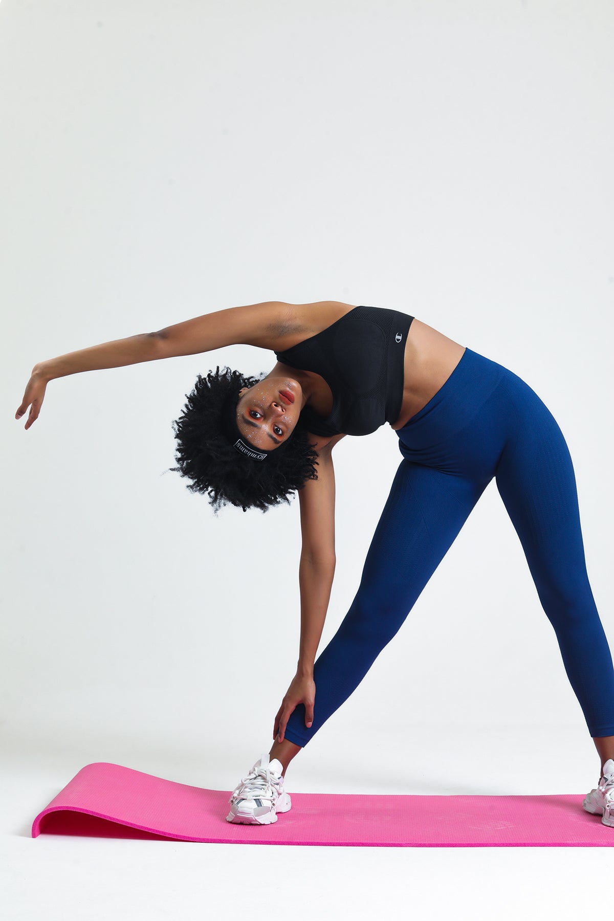 Sydney (Saks Mavi) Kalçası Büzgülü Kalça Şekillendirici Push Up Kadın Spor Tayt