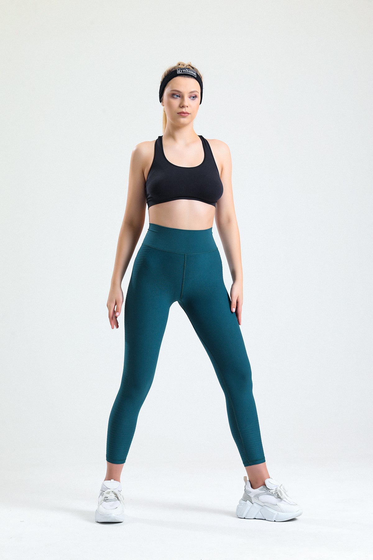 Oceans Zümrüt Yeşil Kalçası Büzgülü Kalça Şekillendirici Push Up Kadın Spor Tayt