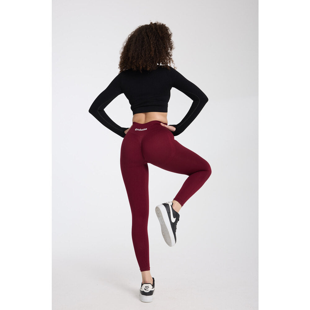 Drop Bordo Push Up Toparlayıcı Kadın Spor Tayt
