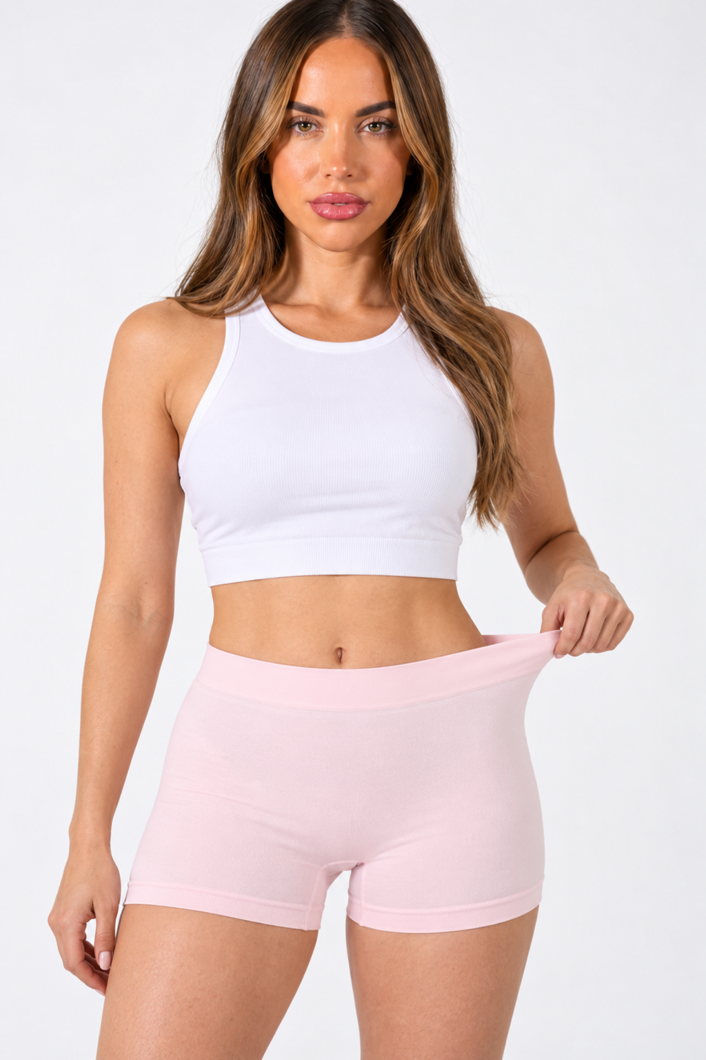 Pudra Pembe Dikişsiz Seamless Basic Boxer Külot
