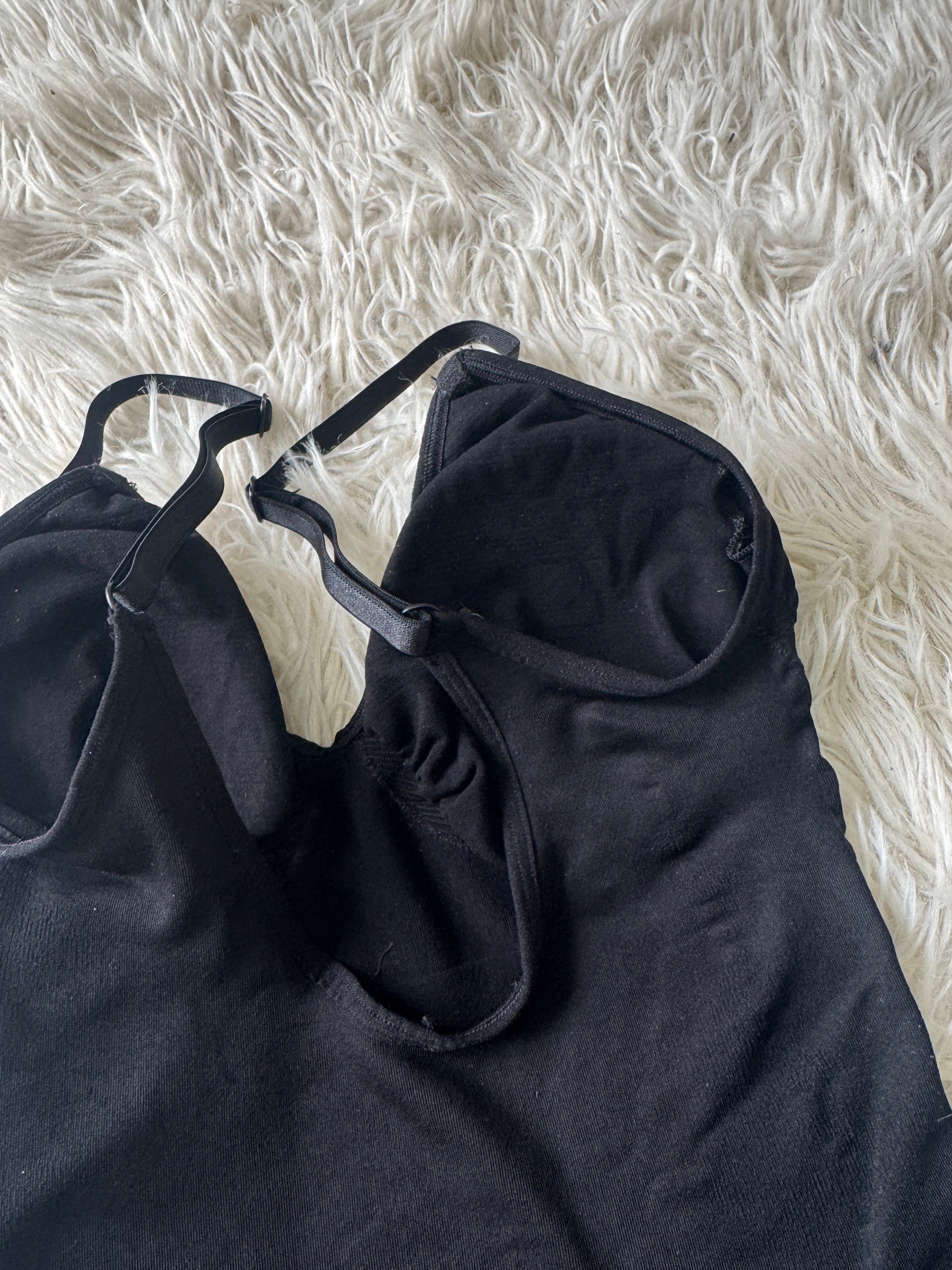 Siyah Tanga Kesim Ayarlanabilir Askılı Korse Body – Bel & Karın Toparlayıcı, İz Yapmaz