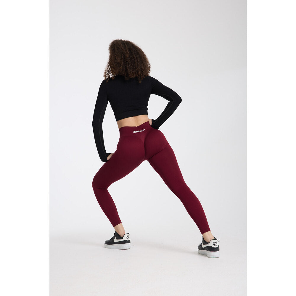 Drop Bordo Push Up Toparlayıcı Kadın Spor Tayt