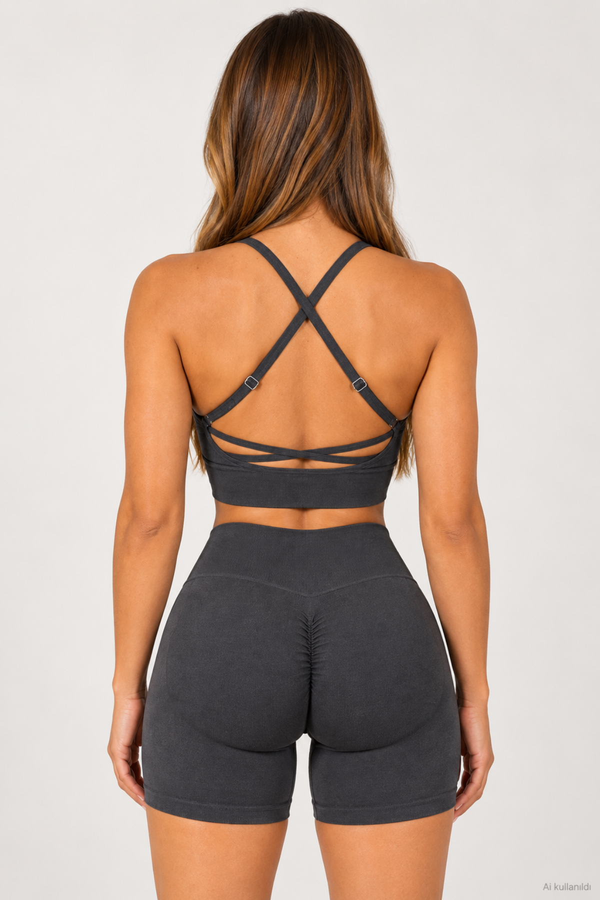 Füme Linecontour Bra Kadın Ayarlanabilir Çapraz Askılı Çıkarılabilir Pedli Spor Sütyeni