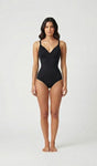 Siyah Tanga Kesim Ayarlanabilir Askılı Korse Body – Bel & Karın Toparlayıcı, İz Yapmaz