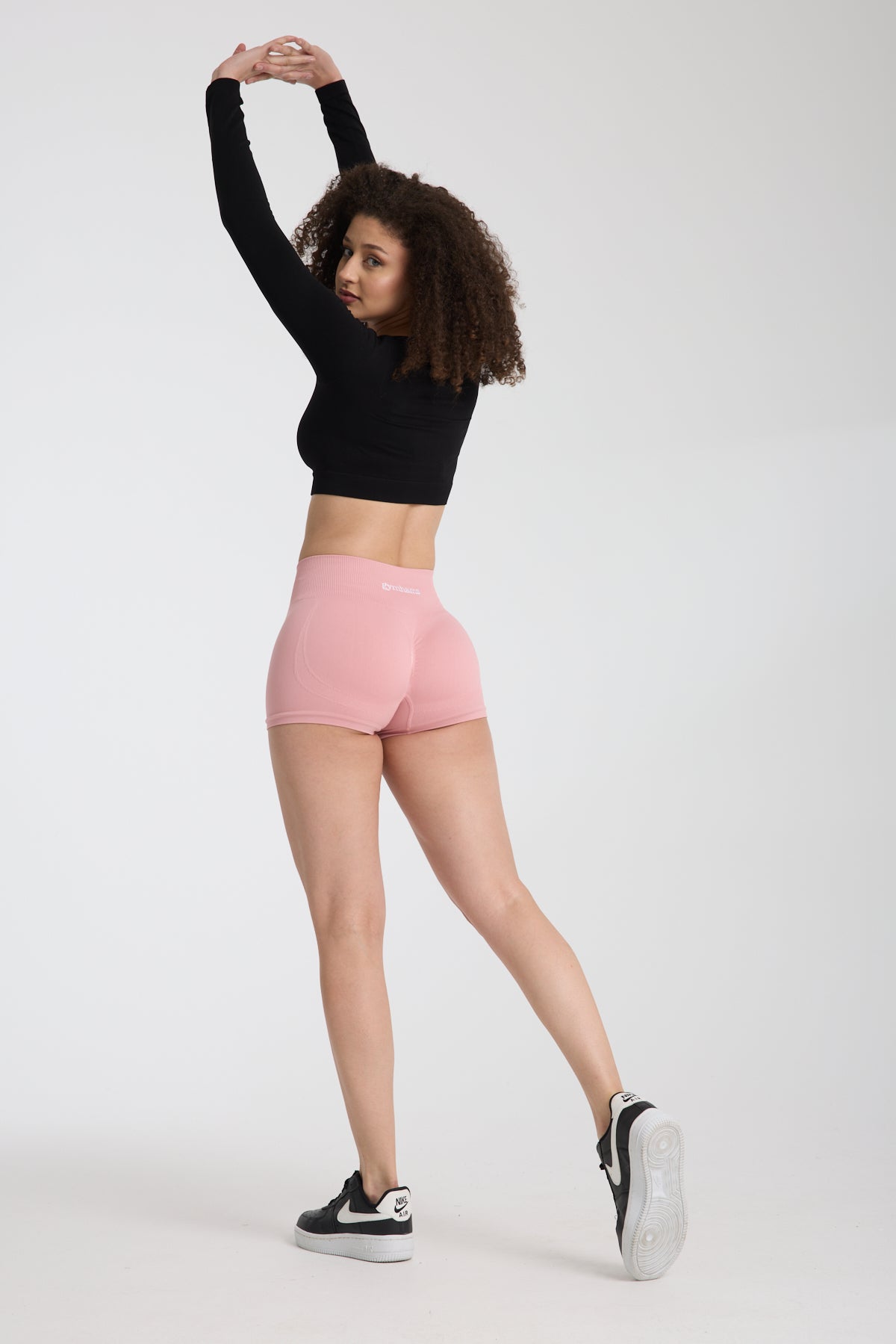 Gymhams Drop Pembe Kalça Büzgülü Süper Mini Şort