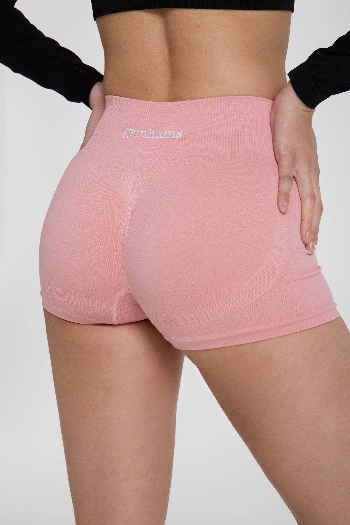 Gymhams Drop Pembe Kalça Büzgülü Süper Mini Şort
