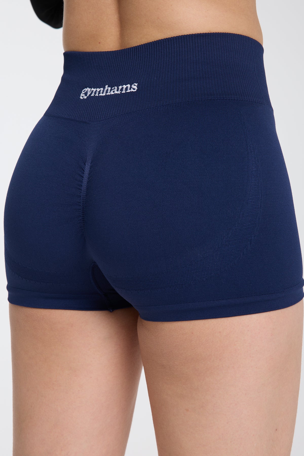 Gymhams Drop Lacivert Kalça Büzgülü Süper Mini Şort