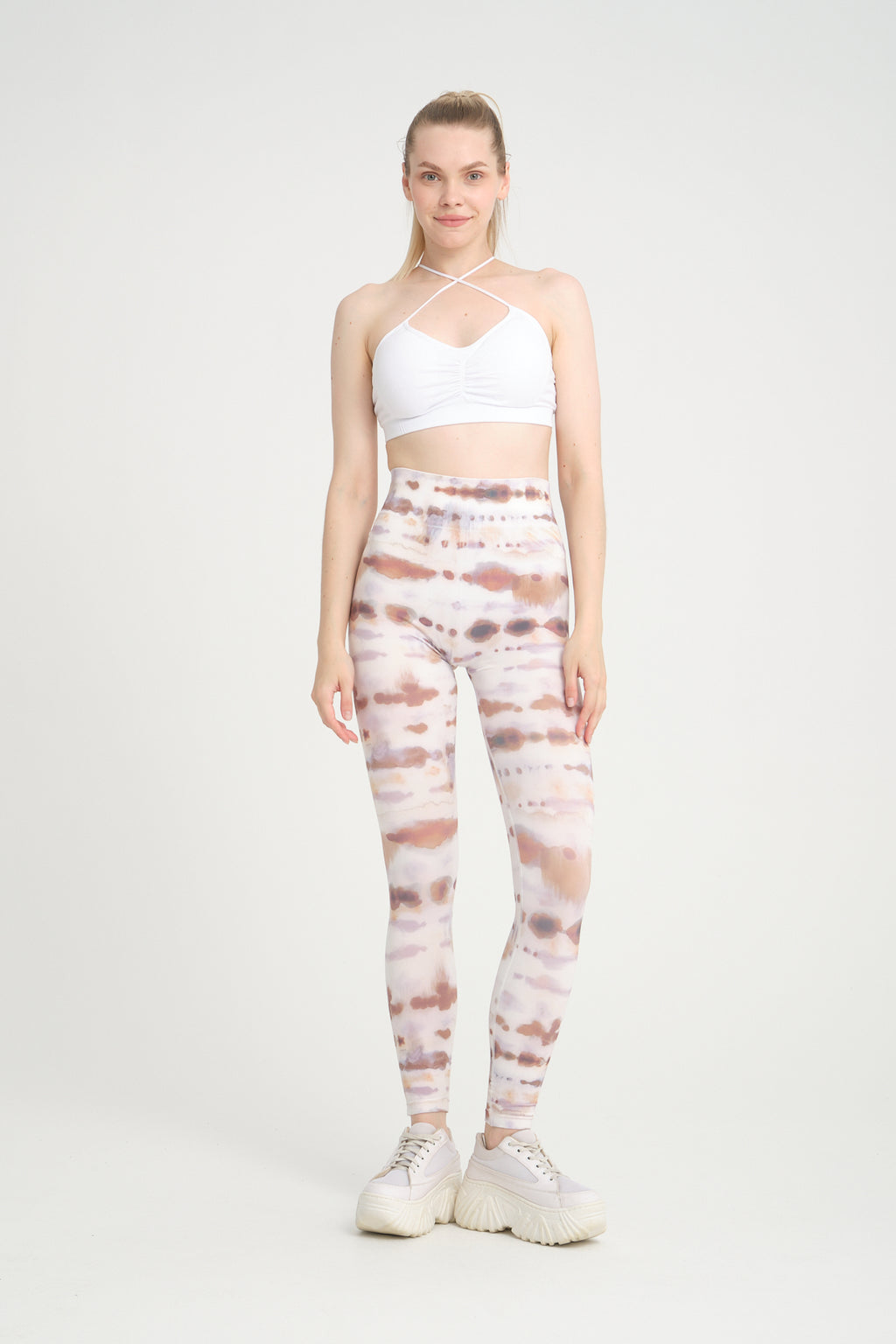 Batik Cookie Kalçası Büzgülü Push Up Spor Kadın Tayt