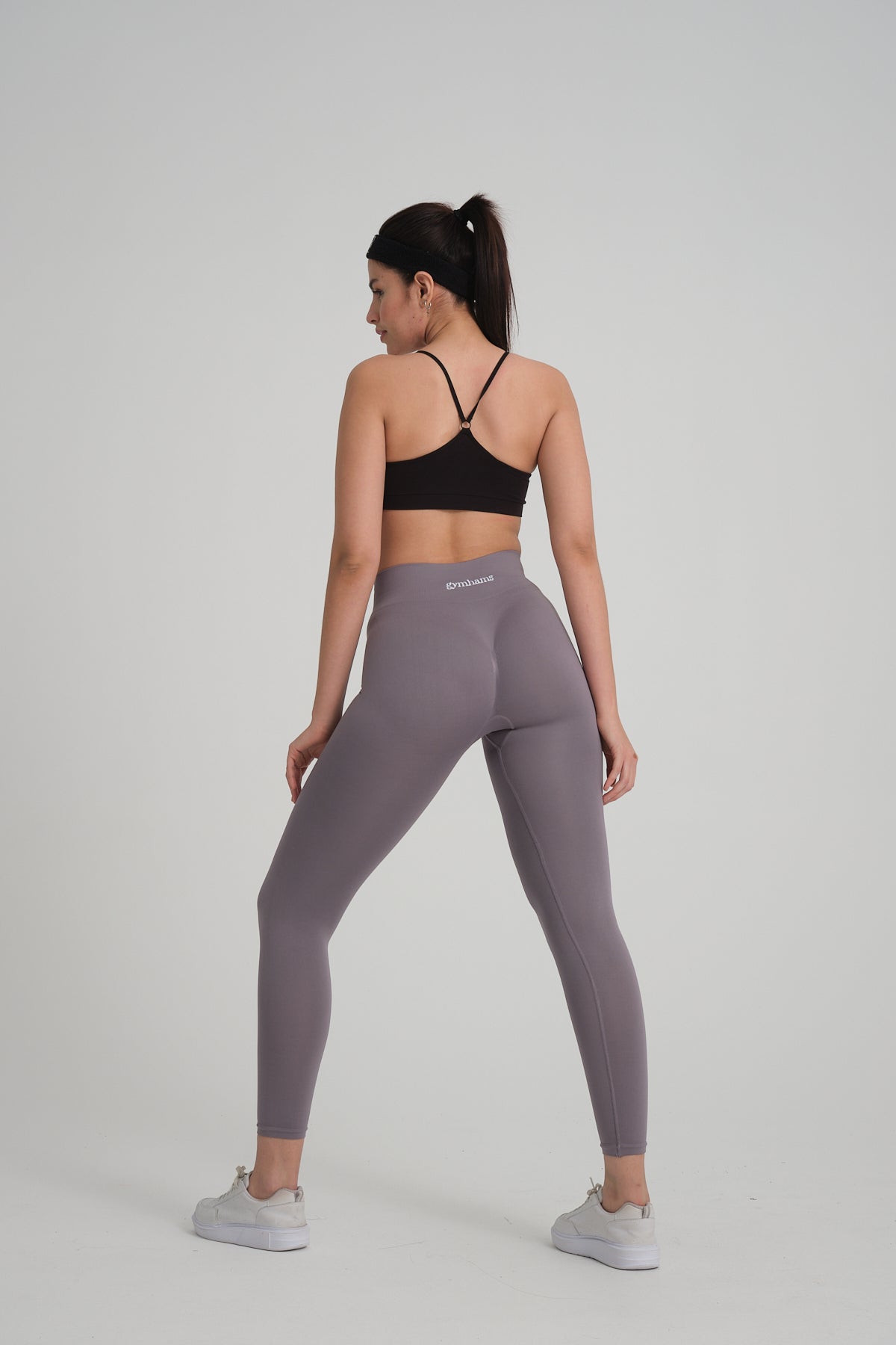 Drop Serisi Vizon/Füme Kalçası Büzgülü Kalça Şekillendirici Push Up Kadın Spor Tayt