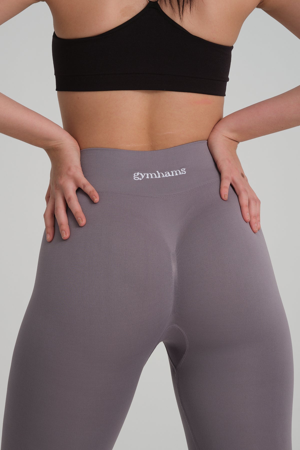 Drop Serisi Vizon/Füme Kalçası Büzgülü Kalça Şekillendirici Push Up Kadın Spor Tayt