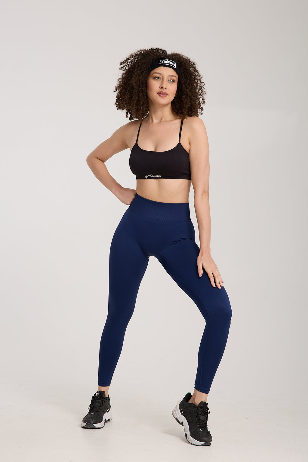 Drop Serisi Lacivert V.2 Kalçası Büzgülü Kalça Şekillendirici Push Up Kadın Spor Tayt