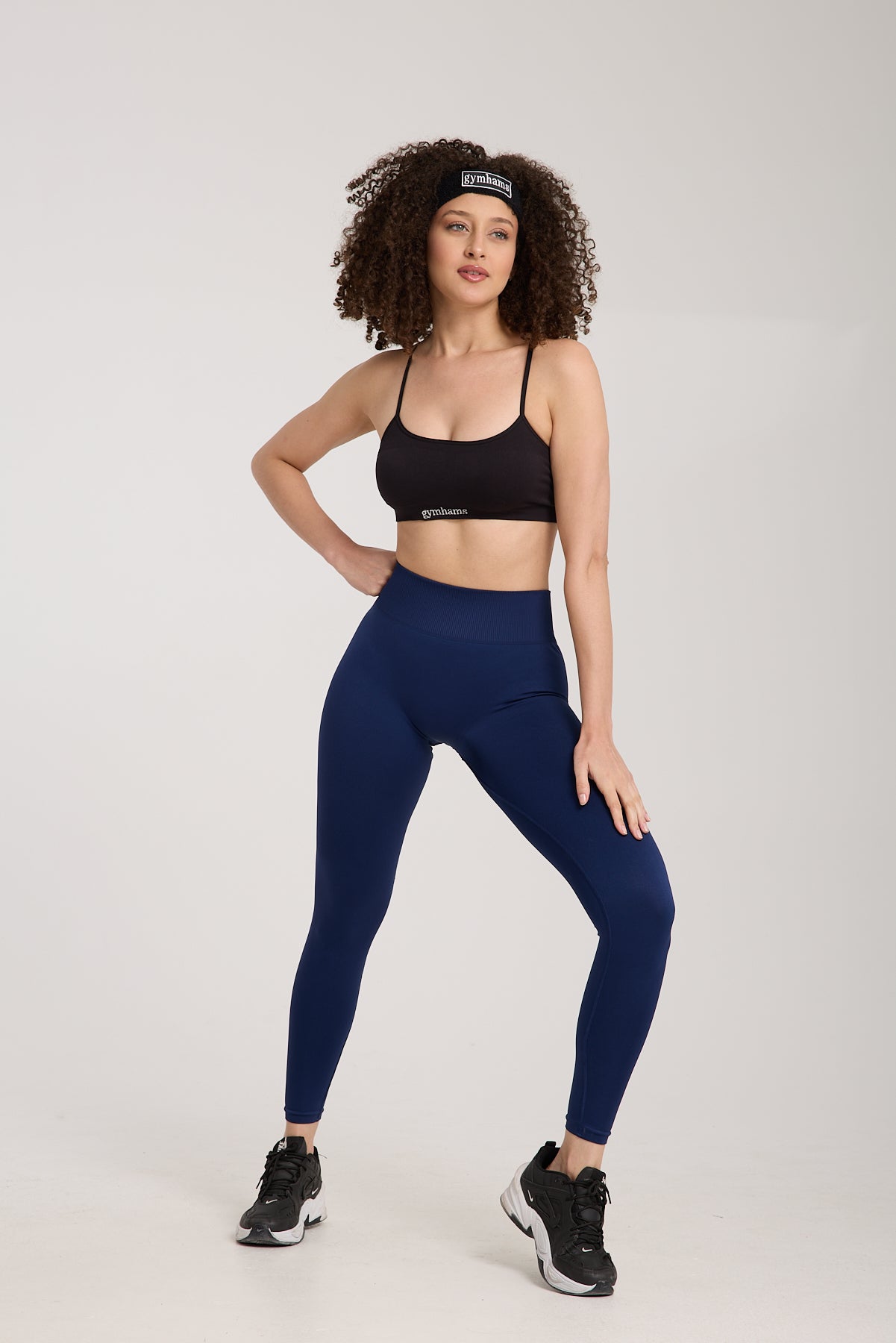 Drop Serisi Lacivert V.2 Kalçası Büzgülü Kalça Şekillendirici Push Up Kadın Spor Tayt