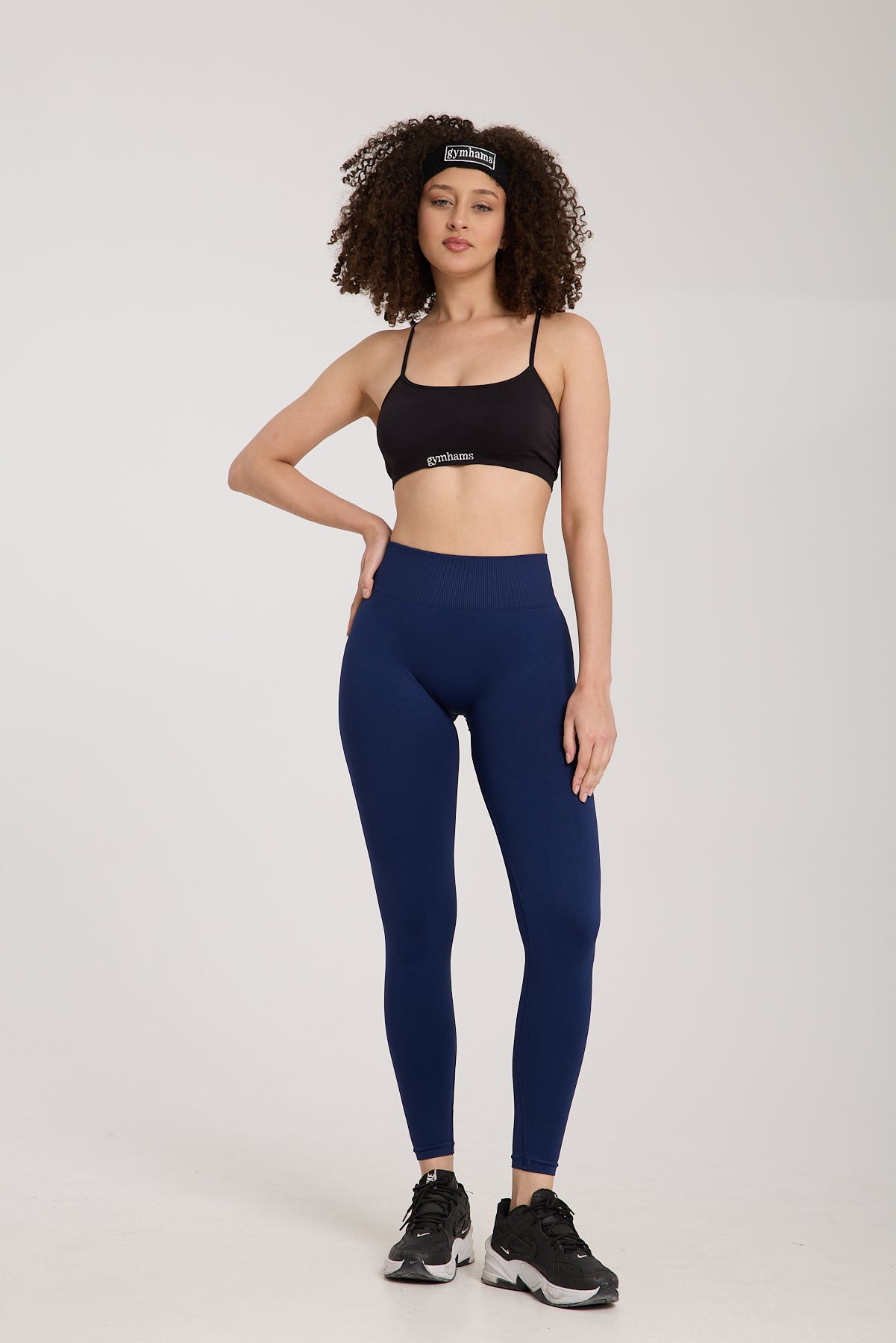 Drop Serisi Lacivert V.2 Kalçası Büzgülü Kalça Şekillendirici Push Up Kadın Spor Tayt