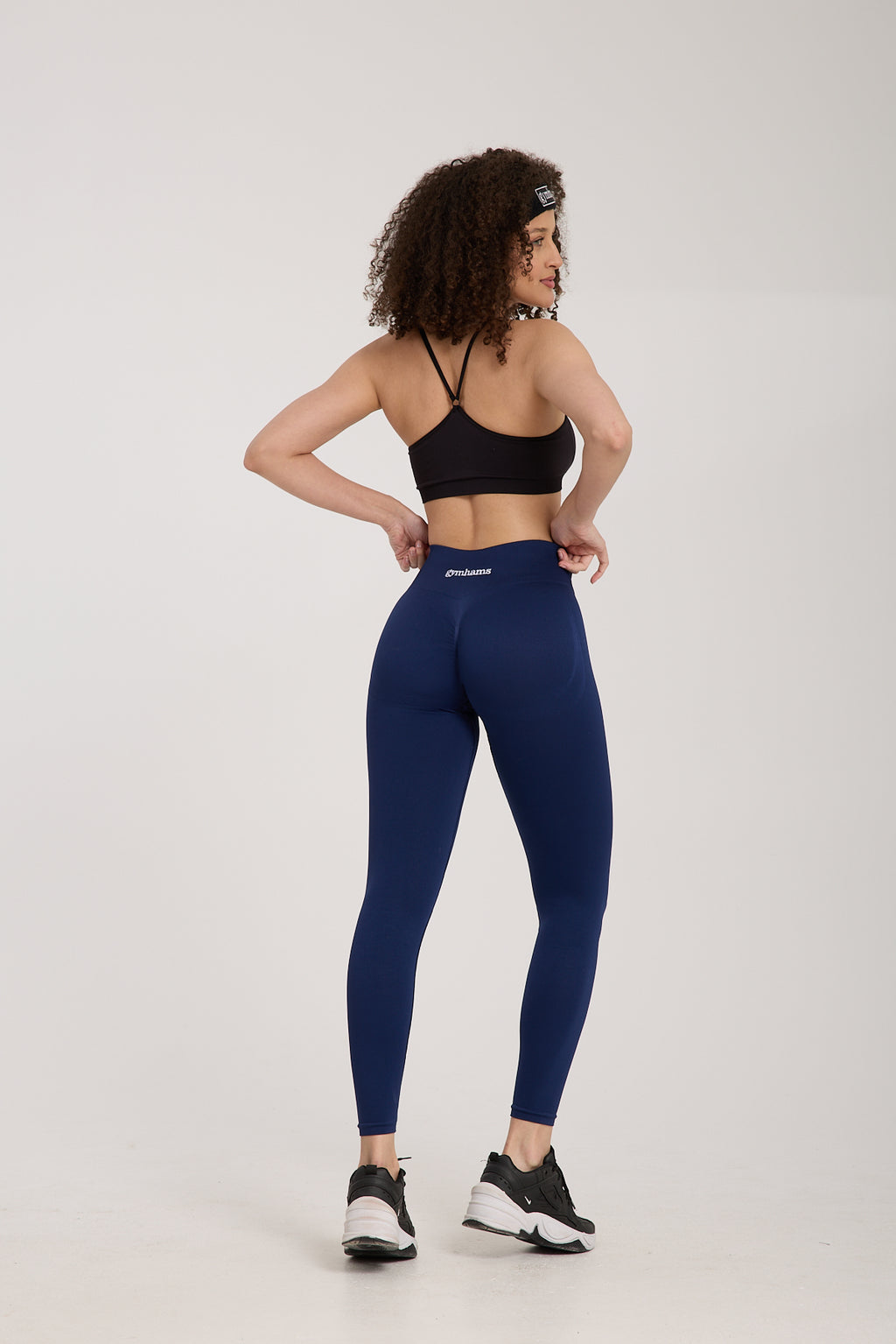 Drop Serisi Lacivert V.2 Kalçası Büzgülü Kalça Şekillendirici Push Up Kadın Spor Tayt