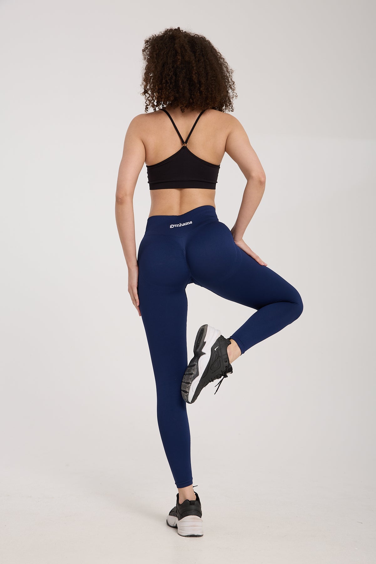 Drop Serisi Lacivert V.2 Kalçası Büzgülü Kalça Şekillendirici Push Up Kadın Spor Tayt