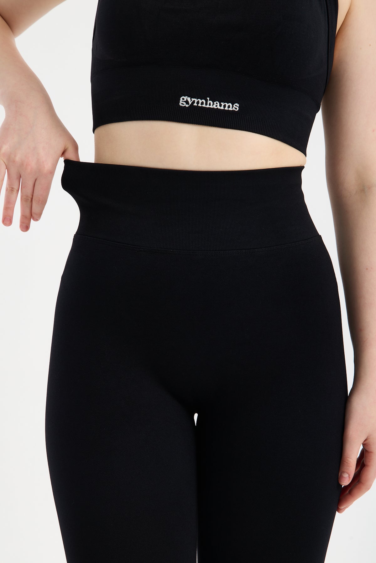 Siyah Venüs-V Shape Serisi Kalçası Büzgülü Yüksek Bel Kalça Şekillendirici Push Up Kadın Spor Tayt