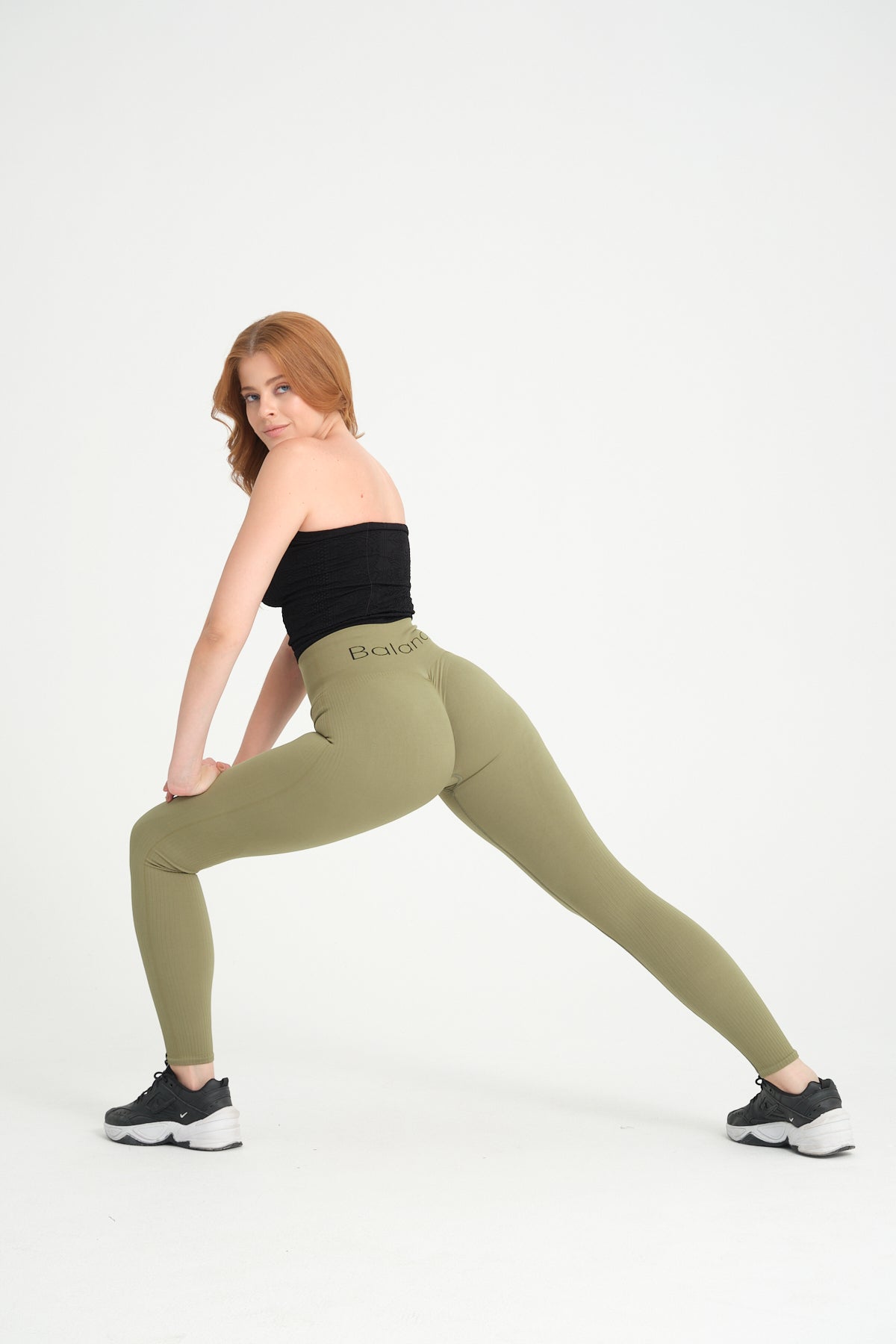 Balance Haki Kalçası Büzgülü Kalça Şekillendirici Push Up Kadın Spor Tayt