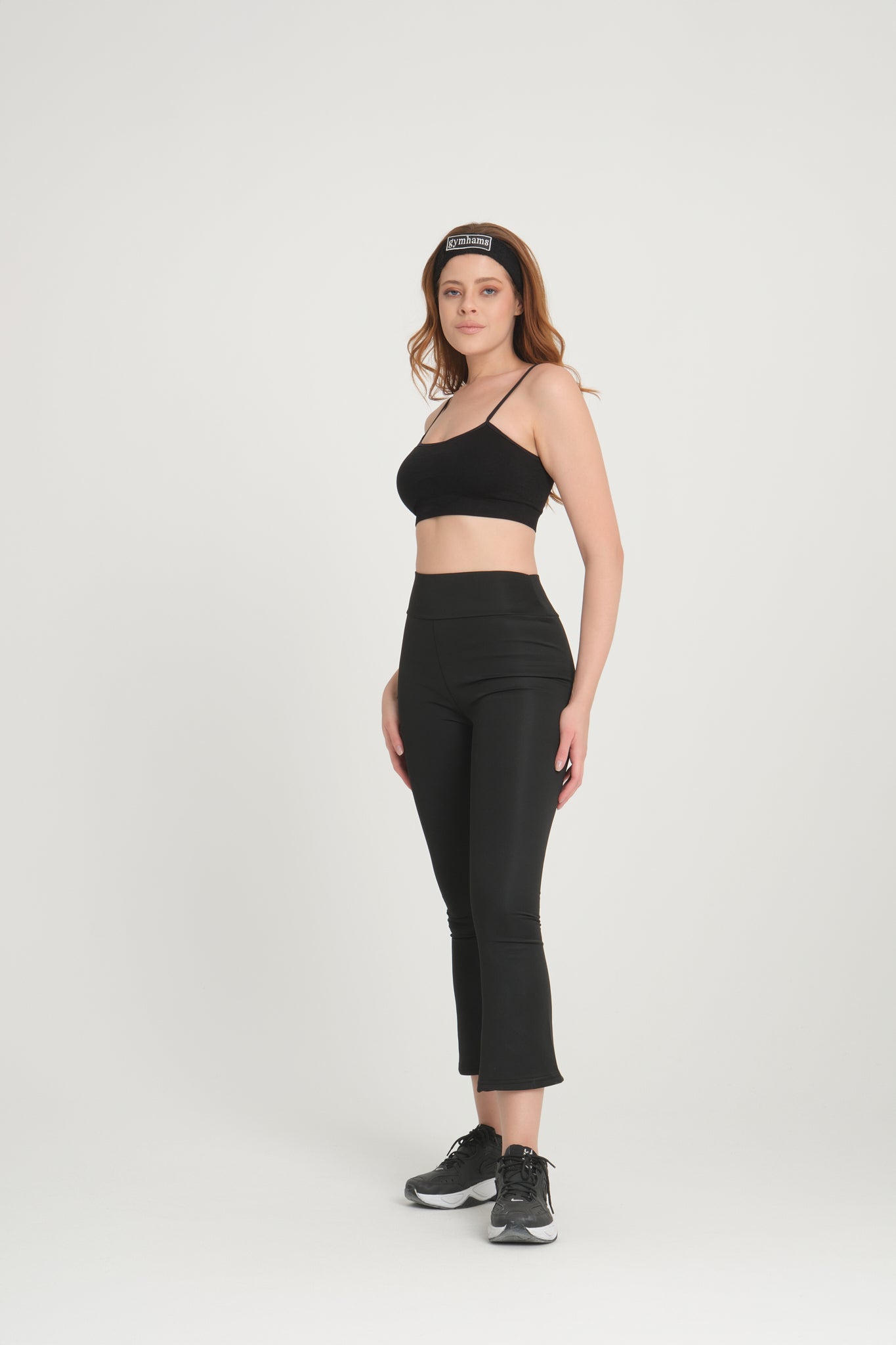 İspanyol Paça Siyah Kalçası Büzgülü Kalça Şekillendirici Toparlayıcı Push Up Kadın Spor Tayt