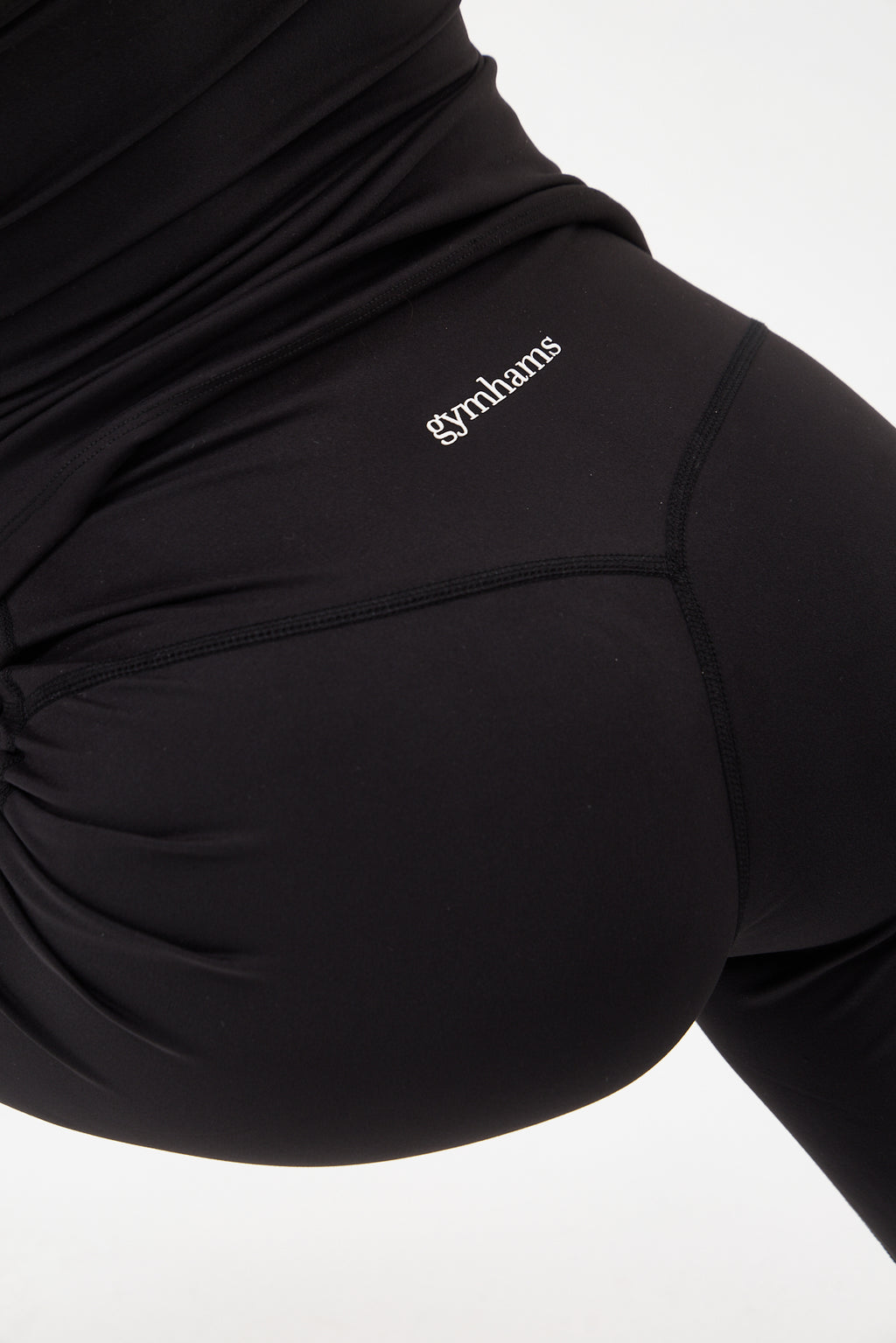 Soft Pace Önü Dikişsiz Yüksek Bel Bol Paça Yumuşak Dokulu Yoga Pantolonu/Tayt – Siyah