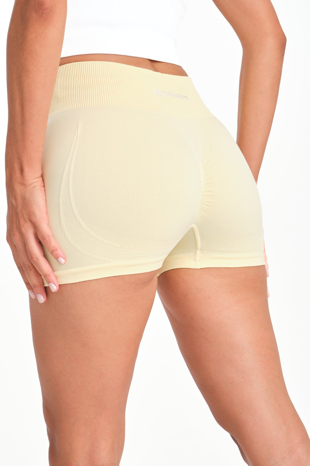 Gymhams Drop Butter Yellow(Sarı) Kalça Büzgülü Süper Mini Şort