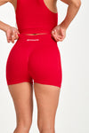 Gymhams Drop Kırmızı Kalça Büzgülü Süper Mini Şort