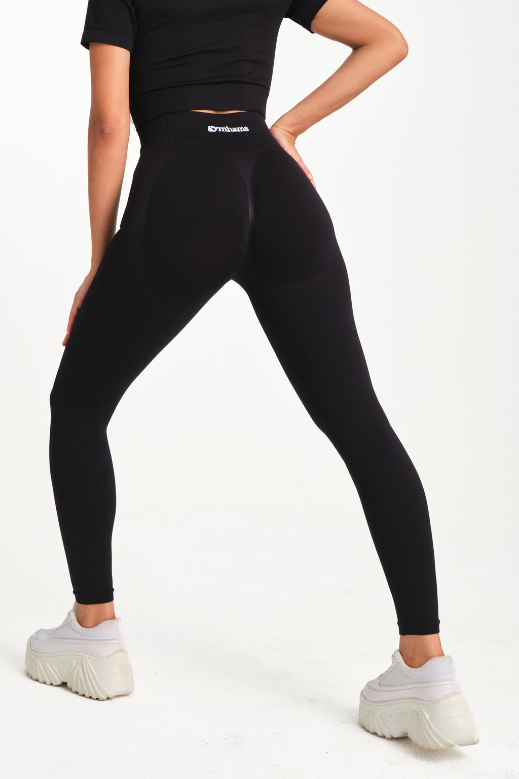 Siyah Sculpta Serisi (Yüksek Toparlayıcılık) Kalçası Büzgülü Push Up Spor Tayt