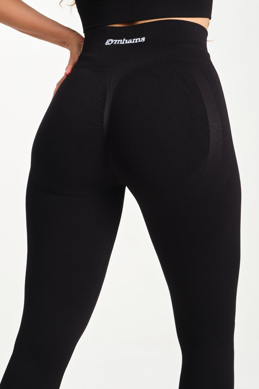 Siyah Sculpta Serisi (Yüksek Toparlayıcılık) Kalçası Büzgülü Push Up Spor Tayt