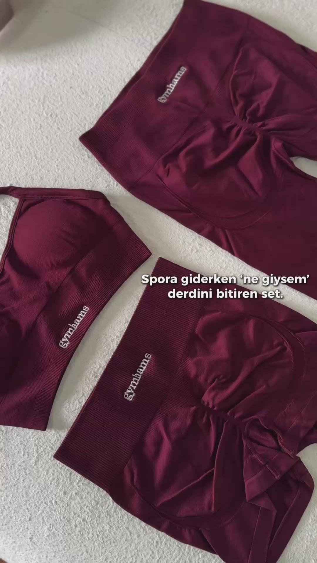 Drop Siyah 3’LÜ Seamless Spor Takım(Halter Yaka Pedli Bra - Büzgülü Push Up Tayt- Mini Şort)
